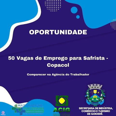 Goionews Copacol oferece 50 vagas de emprego em Goioerê para safristas