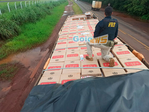 Goionews Prf Apreende Carreta R Milh Es Em Cigarros Em Goioer