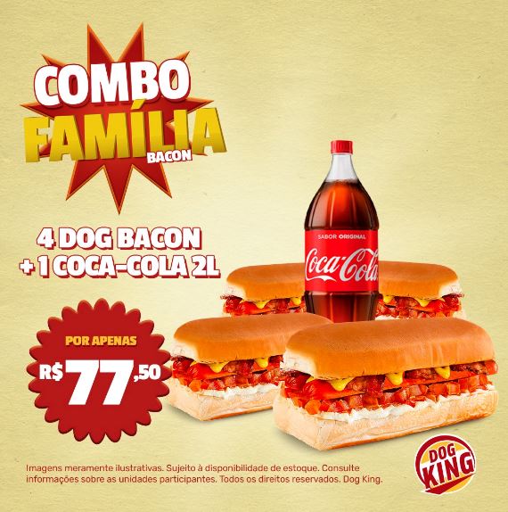 COMBO FAMÍLIA X BACON + BATATA G + COCA 2L - PrintFOOD - O print que da  desconto em comida!