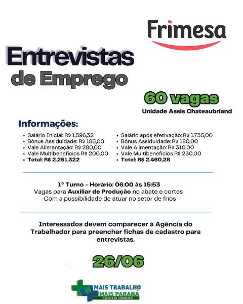 OPORTUNIDADE DE EMPREGO  #OPORTUNIDADE DE EMPREGO! Frigorífico