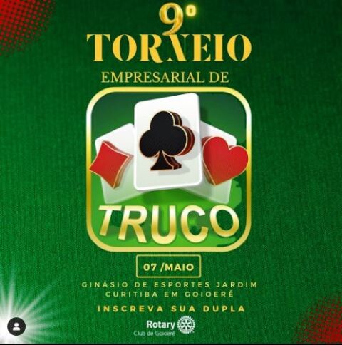 Torneio de Truco em Duplas tem nova data: 26 de novembro. Inscreva-se!